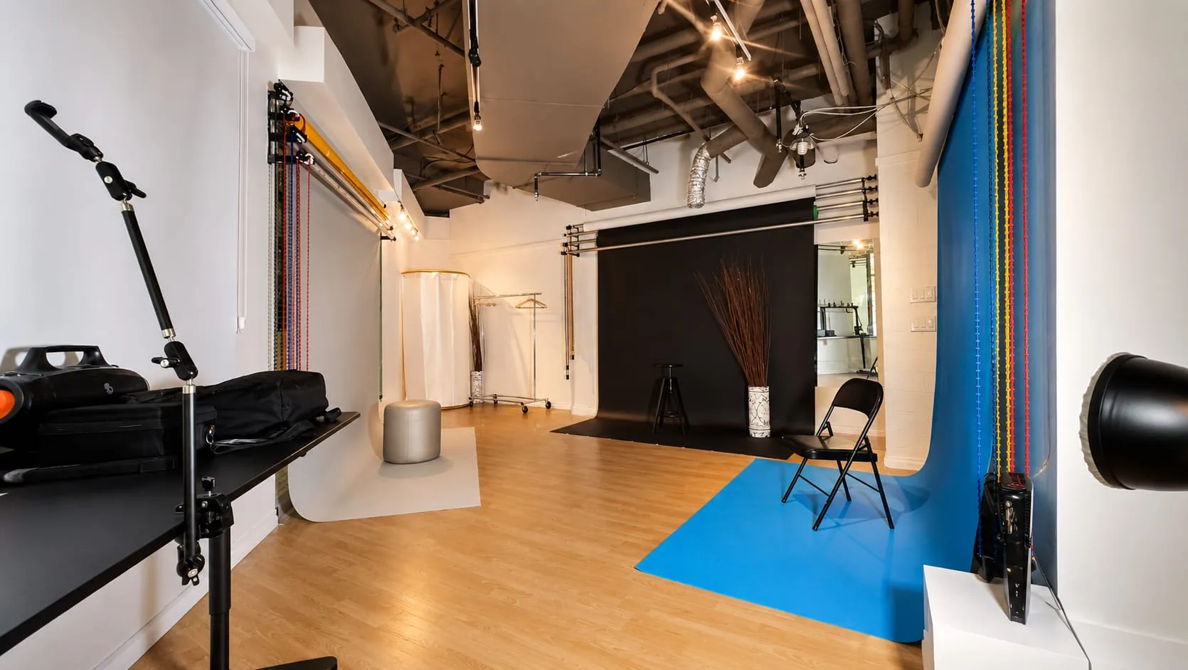 Private photography studio in Kitsilano Vancouver with professional backdrops, lighting and creative studio setup