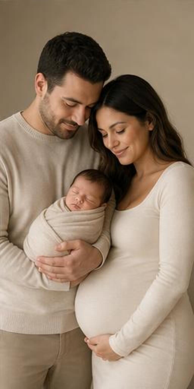 And Then… — You Arrived, illustrative maternity portrait journey concept